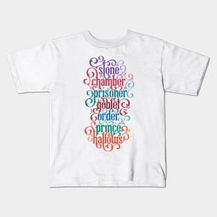 Seven Book Titles and Colors Kids T-Shirt